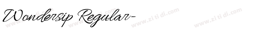 Wondersip Regular字体转换 Wondersip Regular字体转换